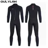 Swimwear féminin Oulylan Spearfishing WetSuits une pièce Full Full Corps Suite à sauts 3 mm Néoprène WetSuit 2024 Femmes Hommes High Elastic