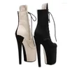 Dance Shoes Auman Ale 20CM/8inches Suede Upper Sexy Exotic High Heel Platform Party Women Boots Pole 114