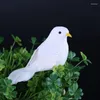 Dekorativa figurer 1 st 3d fjäderskum bröllop duvor hem hantverk barn simulering fågel leksak gåvor dekor vit