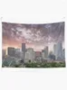 Tapestries Downtown Denver Sunrise Panorama Tapestry Wall Hanging Room Aesthetic Decoration Home