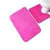 Badmatten Zegel Stone in reliëf 2 stks Anti-slip Mat Set Set badkamer vloer absorberend tapijttoilet Tapijt flanellen douche