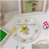 Naczynia talerze -Nordic szklana płyta sałatkowa śniadanie obiadowe ciasto przekąsek taca do pieczenia miska stolika