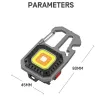 Keychains Mini Led Flashlight Work Light Rechargeable Keychain Light Outdoor Camping Light Portable Pocket Wrench Screwdriver Safety Hamme