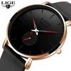 Wristwatches LIGE 2024 Fashion Sports Mens Watches Top Waterproof Simple Ultra-Thin Watch Men Quartz Clock Relogio Masculino