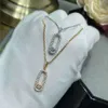 Дизайнер Messikas Jewelry 2024 Новая высокая версия Mei Family Slowing One Diamond Collece Fashion и персонализированная динамическая динамическая полная подвеска с воротником Ch