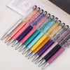 Pens 12 Pcs 2 In 1 Crystal Stylus Pen Ballpoint Pens Ballpen Crystal Touch Screen Pen Capacitive Screen Stationery Office Writing Pen