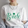 Camisetas femininas St Patricks Dia Mulheres Roupas Irlandesa T-shirt de festa de casamento Patrick Single Farewell Tees Bachelorette Hen Tops