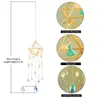 Dekorativa figurer Metal Star Moon Sun Catcher Pendant Bedroom Wind Chime Wall Decoration