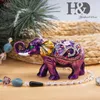 H D 15 Styles Figurines d'animaux émaillés peints à la main