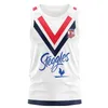 2024 New Australia Sydney Roosters Home Away Rugby camisa sem mangas homens esportes vestes esportivas de vestes esportivas camisetas ao ar livre camisetas