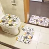 Badmatten stijl doucheruimte anti-slip tapijt toilet cover set grappige schattige dierlijke decoratiemat ingang waterdichte deurmat