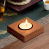 Świecowe uchwyty drewniane taca taca Tealight Stand Wotek świec Candlestick Decor for Living Jadal Room Domowe dekory