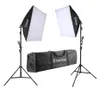 PO Studio Set 2 Pografi Kontinuerlig mjuk belysning Box Stand Po Equipment Light Kit Folding Reflector3638616