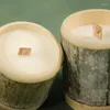 Placas decorativas Caixa de bambu feita à mão Velas de vela perfumadas Fragrância de cera Celas
