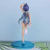 Action Toy Figures 19cm Ny vsinger anime figur badkläder sommarblå kjol söta tofflor vacker flicka kaii pvc modell leksak