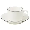 Cups Saucers White Tea Coffee Europe Noble Bone China Ceramic Milk Latte Cafe Mocha Cup Mug El