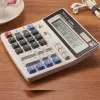 Calculadoras Digits de 12 bits calculadora dual potencia aa batería multifunción sencilla pantalla LCD calculadoras de oficinas regalos de papelería