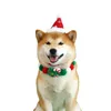 Dog Apparel Pet Ball Collar Plush Fabric Bell Christmas Tree Hat Colorful Cat Bib Decorative Chain Party Decoration