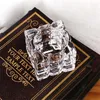Candele per candele Porta del cubo magico Crystal Crystal Glass Square Tealight Box Barre Ornament Camera da letto Essentil Olio Accessori