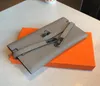 Portefeuilles Chsanato Orange Gift Box Package Luxury Vow Cow Cuir en cuir et sacs à main Long Multifonctional Coin Card Card Holder5130862