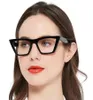 Lunettes de soleil Lunes de lecture des yeux de chat Femmes Clear Lens Eyewear Presbyie surdimensionnée surdimensionnée Lunets1 15 175 2 25Sunglasses S1410447