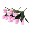 Decoratieve bloemen 2 stks kunstmatige nep tulpen zachte real touch mini hand faux bloemboeket bruiloft decoratie thuisbureau ornamenten