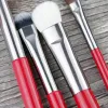 Kits BEILI Red Eye Makeup Brush Set Goat Hair Pony hair Synthetic hair Eye shadow Blending Makeup Brush Set Professional