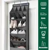 Storage Boxes 16 Pockets Over The Door Shoe Organizer Hanging Rack For Home Bedroom 600D Oxford Cloth Bag