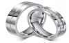 Anel de casamento 6mm 316L Aço inoxidável Casal Bandas de anel de anel Rings para mulheres homens amam aço inoxidável Cz Promise Jewelry6718083