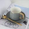 Cups Saucers Ceramic Coffee Cup European Exquisite Set In Simple Afternoon Tea French Nordic Tazas De Cafe Latte