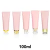 Bouteilles de rangement 100 ml tube compressé rose mate 10g de givre vide en plastique de givre en plastique molle molle cosmétique de maquilleur