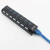 2024 USB 3.0 Hub 2.0 Hub Multi USB Splitter 4/7 Expander Многочисленное USB 3 HAB ADAPTER USB3.0 Hub с коммутатором для ПК для USB 3.0