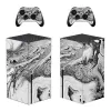 Stickers marmeren stenen stijl huidsticker sticker cover voor xbox -serie x console en 2 controllers xbox -serie x huidsticker vinyl