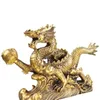 Feng Shui Copper Dragon Ornements Lucky richesse Figurine Ornements Gift For Home Office Home Crafts décorations 240407