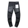 Brand Purple 2024 Jeans New Jeans High Street Buraco Negro Design Fat Man Jeans Slim Slim Jeans