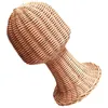 Sacos de armazenamento Rattan Woven Hat Helder Salon Stands Haps Mannequin Cabeçalhos Racks Racks Display