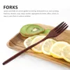 Dinnerware Sets 10 Pcs Wooden Spoons Forks Set Utensil For Cooking Eating