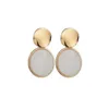 Dangle & Chandelier Fashion Irregar Acrylic Earring For Women New Vintage Gold Round Heart Geometric Resin Statement Jewelry Ship Dro Dhatj