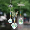 Figurines décoratives 3pcs Crystal Catchers Sungers Butterfly Dragonfly Suncatcher Fence-ciel arc-en-ciel Maker accroché Ornement Prisms Decoration