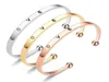 Bangle 2021 Fashion Rose Gold Color Letters Love Ajustável Bigsmall Open Charm Cuff Bracelets Bangles Women Jewelry3341917