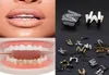 Gold White Gold Iced Out AZ Custom Letter Grillz Full Diamond Teeth DIY Fang Grills Bottom Tooth Cap Hip Hop Dental Mouth Teeth3257302