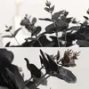 Fleurs décoratives 2024 Belle fleur artificielle Eucalyptus Type noir 20 Heads Home Party Spring Wedding Decoration Fake