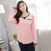 Home Clothing 2024 Autumn Thin Cotton Pajama Set For Women Long Sleeve Pyjama Cute Girls Pijama Sleepwear Homewear Female Lounge