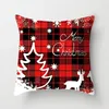 Pillow Christmas Elk Santa Claus Cover Top Modern Nordic Decor Ornament Gift Year Decoration
