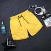 Pants Board Shorts Men Swimming Shorts Solid Color Quick Dry Lightweight Trunk Shorts Mens Beach Wear Bottoms