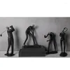 Dekoratif figürinler spor heykel soyut figür heykel küçük süsler reçine ev el sanatları dekorasyon modern