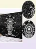 Cammitever Skull Yoga Tapestry Travel Sleeping Pold Polyester tissu squelette Mur imprimé Tapestry 2106096906516