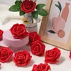 Decoratieve bloemen 25 stcs/doos kunstmatige zijden vintage rode rozen-perfect voor doe-het-zelf boeketten boutonnieres bruiloften verjaardagen vakantie ornamenten