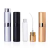 Butelki do przechowywania 5pcs 1PC 5 ml przenośne mini perfuma szklana butelka podróż aluminiowa rozpylacz pusty metalowy parfume rozpylacz atomizer