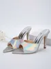 Hip Gold Diamond Sandal Fashion Pointed High Sandles Heels Sandals Slippers For Summer Sandal Women 240228